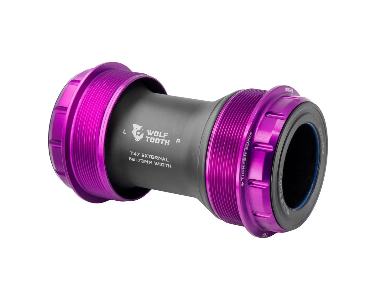 Wolf Tooth Components T47 External Bottom Bracket (Ultraviolet Purple) (29mm | SRAM DUB) (68/73mm)